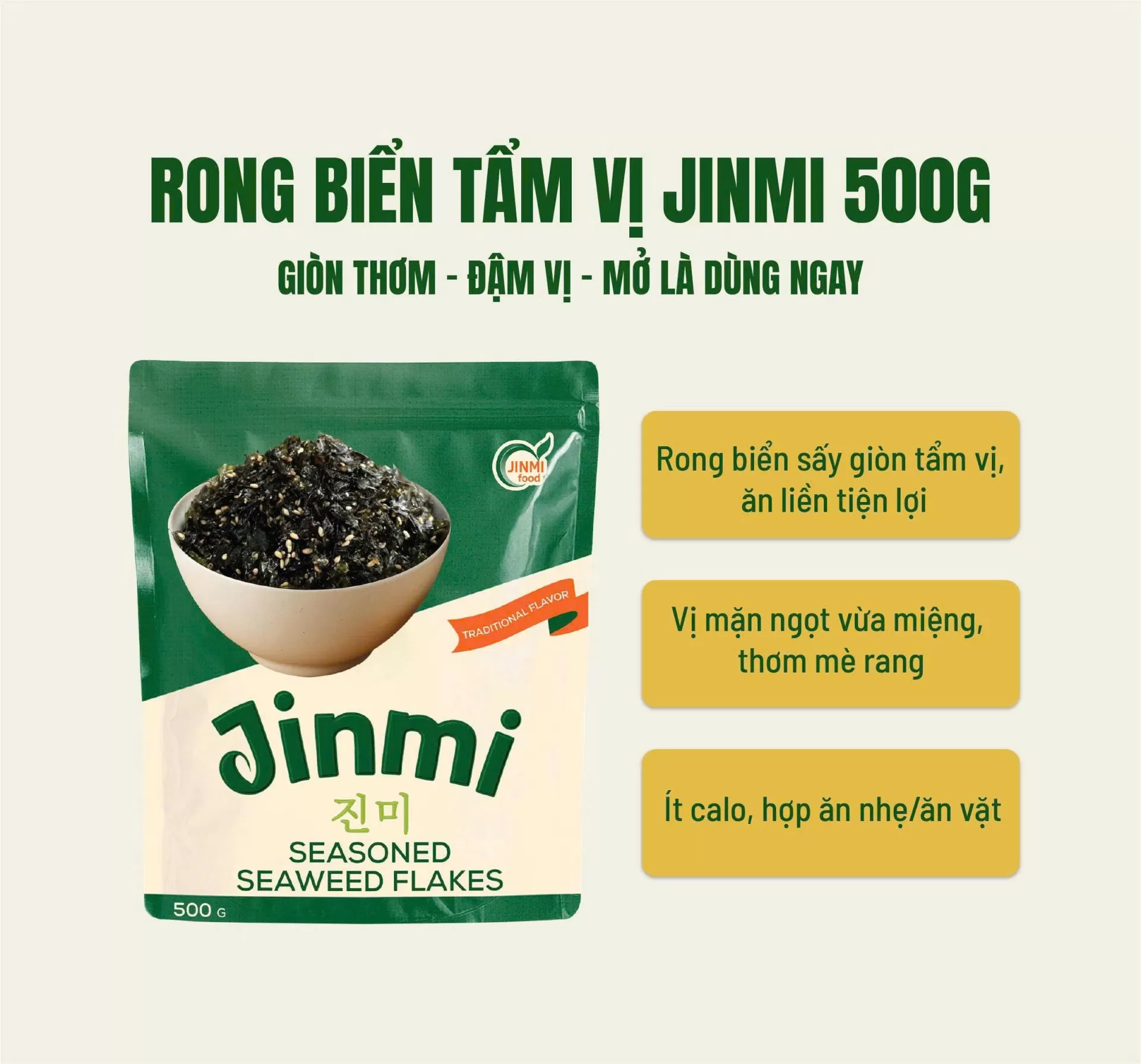Rong biển giòn Jinmi 500gr