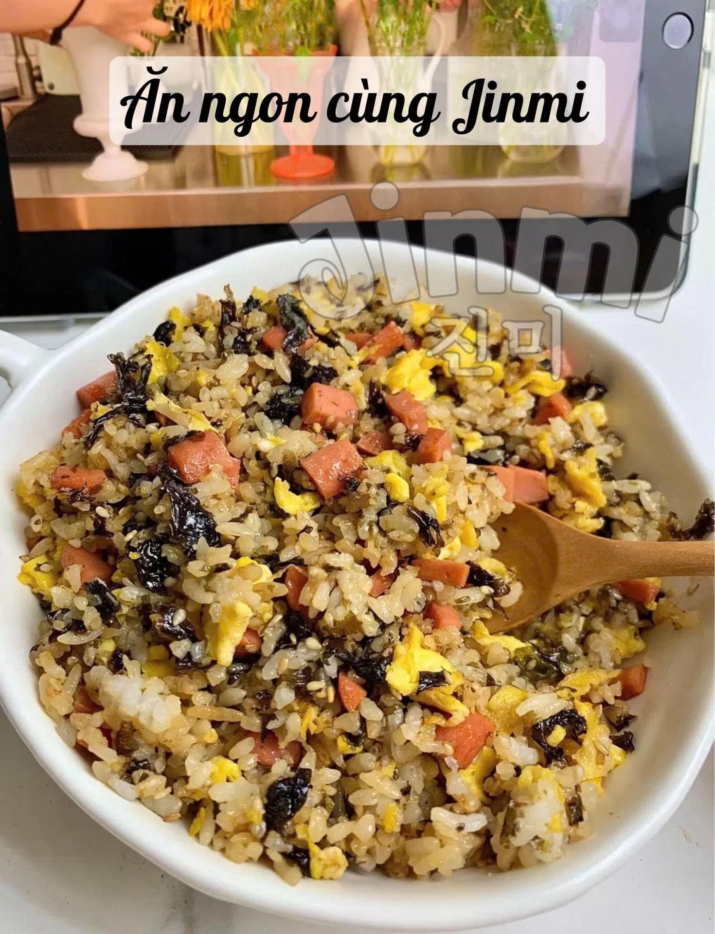 Rong biển trộn chà bông gà Jinmi 250gr